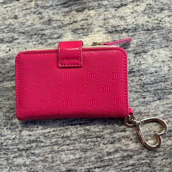 Juicy Couture like new pink wallet with key chain, card slots, and zipper pouch. - Picture 2 of 4